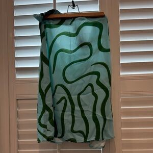 Zara Aqua and Forest Green Swim Sarong